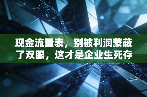 现金流量表，别被利润蒙蔽了双眼，这才是企业生死存亡的照妖镜