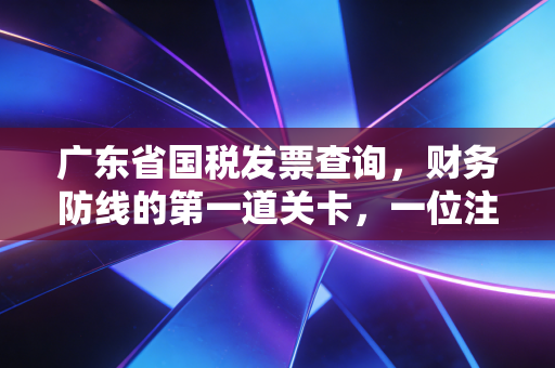 广东省国税发票查询，财务防线的第一道关卡，一位注会眼中的实操与心法