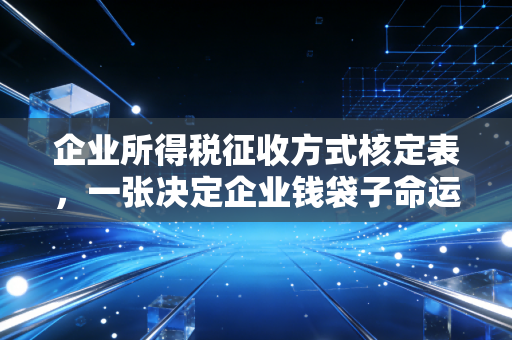 企业所得税征收方式核定表，一张决定企业钱袋子命运的申报单