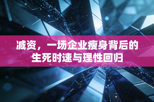 减资，一场企业瘦身背后的生死时速与理性回归