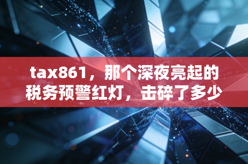 tax861，那个深夜亮起的税务预警红灯，击碎了多少老板的侥幸心理