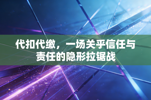 代扣代缴,一场关乎信任与责任的隐形拉锯战