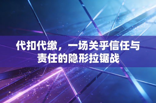 代扣代缴，一场关乎信任与责任的隐形拉锯战