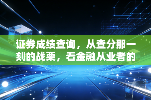 证券成绩查询,从查分那一刻的战栗,看金融从业者的真实进阶之路