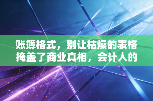 账簿格式，别让枯燥的表格掩盖了商业真相，会计人的骨架美学