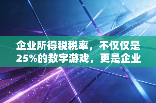 企业所得税税率,不仅仅是25%的数字游戏,更是企业生存的晴雨表