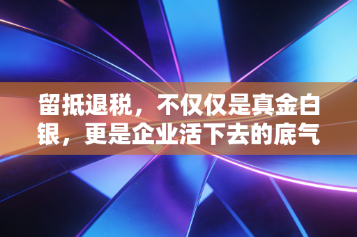 留抵退税，不仅仅是真金白银，更是企业活下去的底气