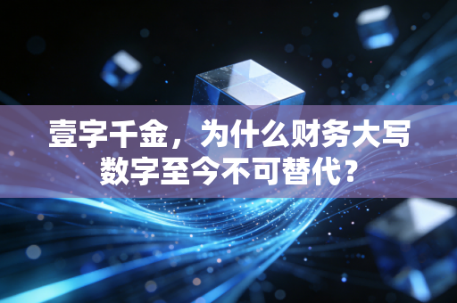 壹字千金,为什么财务大写数字至今不可替代?