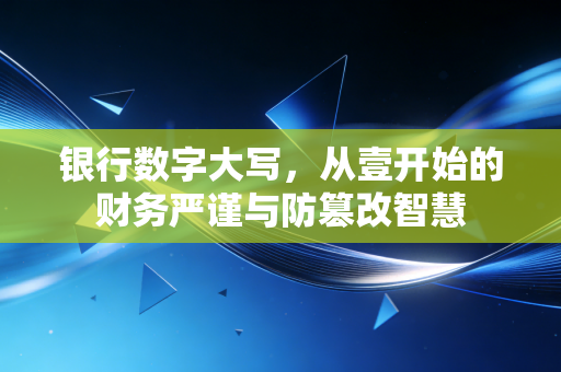 银行数字大写,从壹开始的财务严谨与防篡改智慧