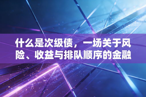 什么是次级债,一场关于风险、收益与排队顺序的金融博弈
