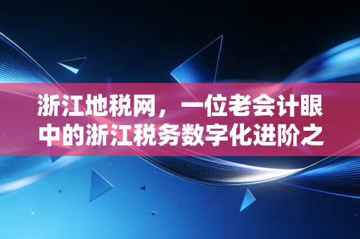 浙江地税网，一位老会计眼中的浙江税务数字化进阶之路