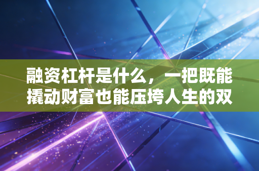 融资杠杆是什么，一把既能撬动财富也能压垮人生的双刃剑