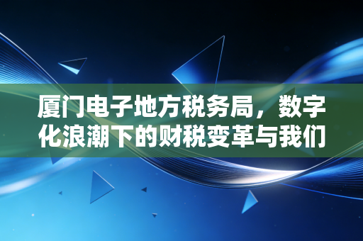 厦门电子地方税务局，数字化浪潮下的财税变革与我们的真实生活