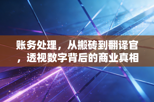 账务处理，从搬砖到翻译官，透视数字背后的商业真相