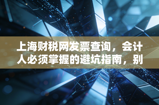 上海财税网发票查询,会计人必须掌握的避坑指南,别让假发票毁了你的职业生涯