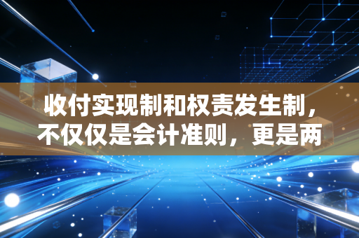 收付实现制和权责发生制，不仅仅是会计准则，更是两种截然不同的财富观