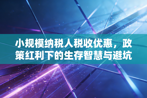小规模纳税人税收优惠，政策红利下的生存智慧与避坑指南