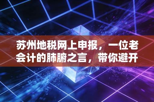 苏州地税网上申报,一位老会计的肺腑之言,带你避开那些隐形坑