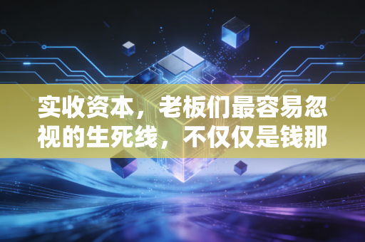 实收资本，老板们最容易忽视的生死线，不仅仅是钱那么简单
