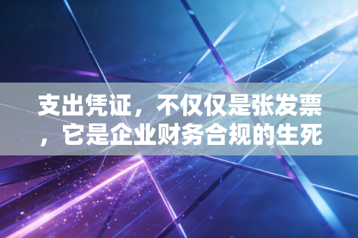 支出凭证，不仅仅是张发票，它是企业财务合规的生死状