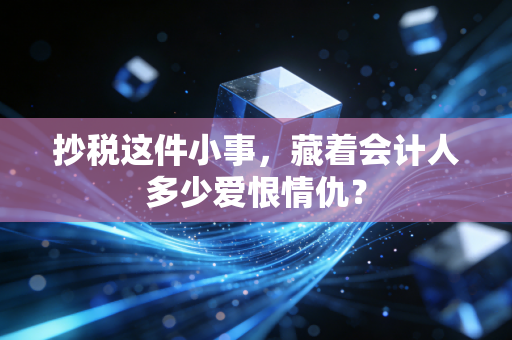 抄税这件小事,藏着会计人多少爱恨情仇?