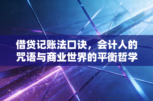 借贷记账法口诀,会计人的咒语与商业世界的平衡哲学
