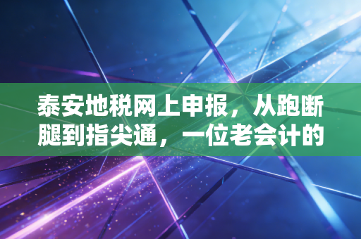 泰安地税网上申报，从跑断腿到指尖通，一位老会计的数字化进阶之路