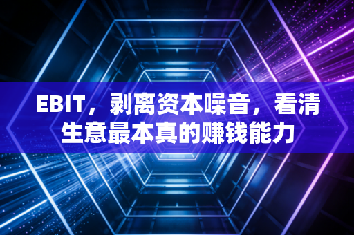 EBIT，剥离资本噪音，看清生意最本真的赚钱能力