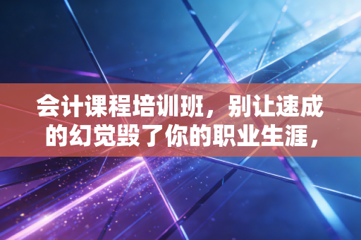 会计课程培训班，别让速成的幻觉毁了你的职业生涯，聊聊那些机构不会告诉你的真相