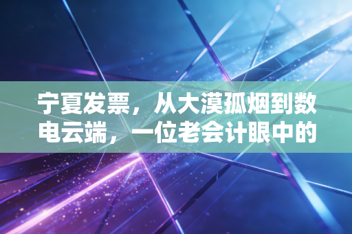 宁夏发票,从大漠孤烟到数电云端,一位老会计眼中的税务变迁与合规实战