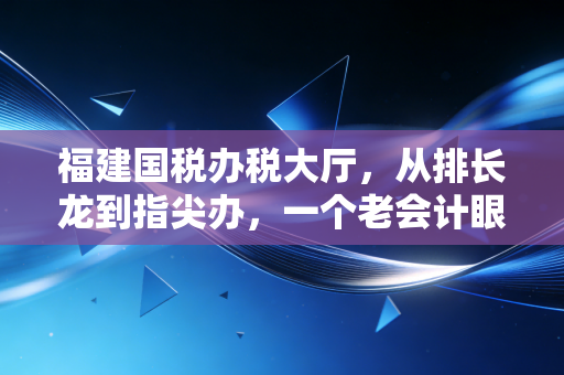 福建国税办税大厅，从排长龙到指尖办，一个老会计眼中的变迁与坚守