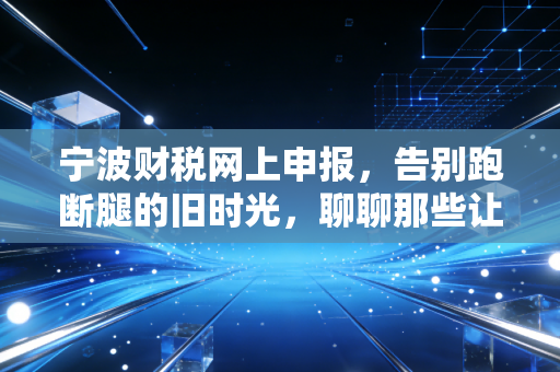 宁波财税网上申报，告别跑断腿的旧时光，聊聊那些让老板们手心出汗的数字焦虑