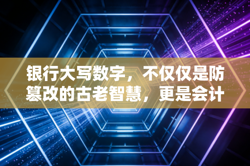 银行大写数字,不仅仅是防篡改的古老智慧,更是会计人的职业尊严