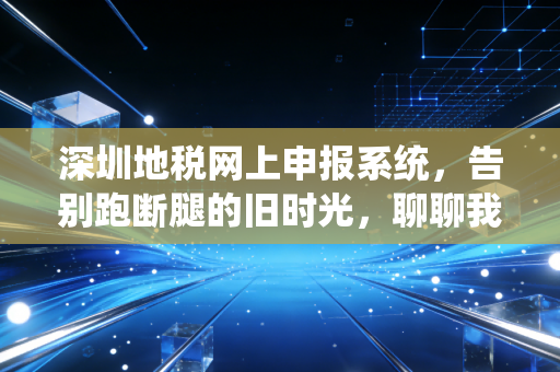 深圳地税网上申报系统,告别跑断腿的旧时光,聊聊我们会计人的数字化进阶之路