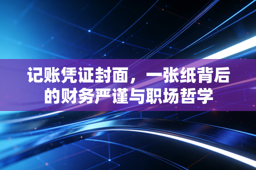 记账凭证封面,一张纸背后的财务严谨与职场哲学