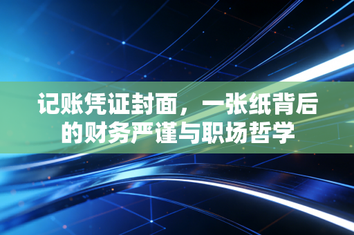 记账凭证封面，一张纸背后的财务严谨与职场哲学