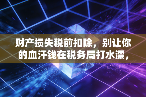 财产损失税前扣除，别让你的血汗钱在税务局打水漂，资深注会教你避坑指南