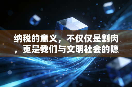 纳税的意义,不仅仅是割肉,更是我们与文明社会的隐形契约