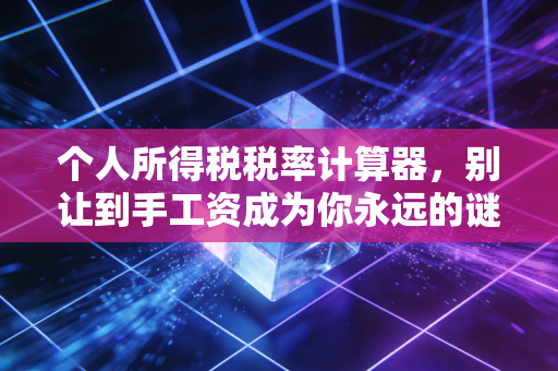 个人所得税税率计算器，别让到手工资成为你永远的谜题