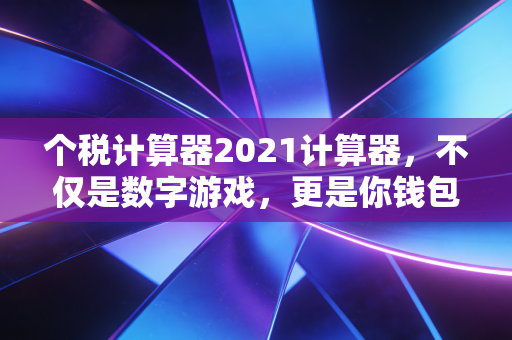个税计算器2021计算器,不仅是数字游戏,更是你钱包的守门员