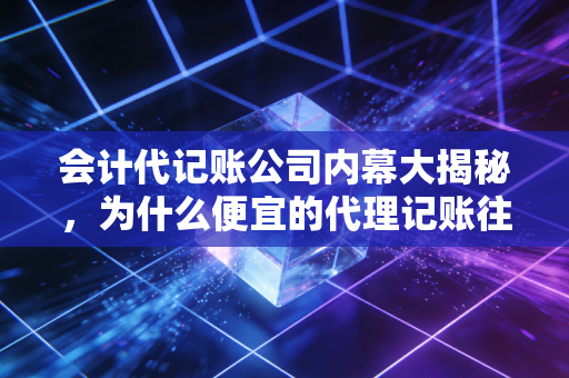 会计代记账公司内幕大揭秘，为什么便宜的代理记账往往是创业路上最大的坑？