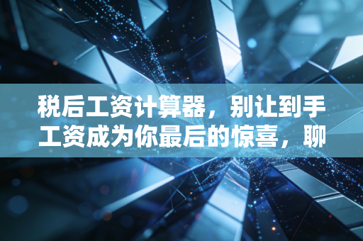 税后工资计算器,别让到手工资成为你最后的惊喜,聊聊工资条背后的那些事儿