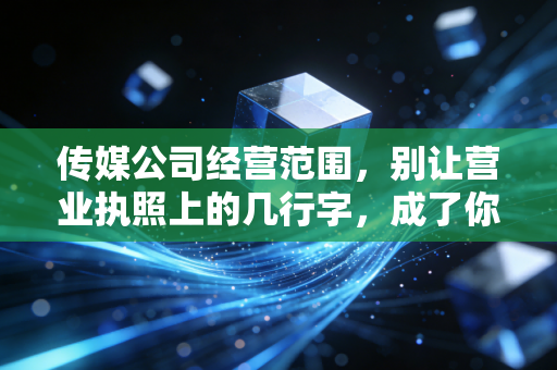 传媒公司经营范围,别让营业执照上的几行字,成了你创业路上的隐形地雷