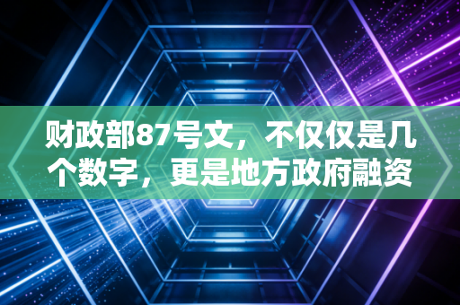 财政部87号文，不仅仅是几个数字，更是地方政府融资的紧箍咒与审计师的护身符