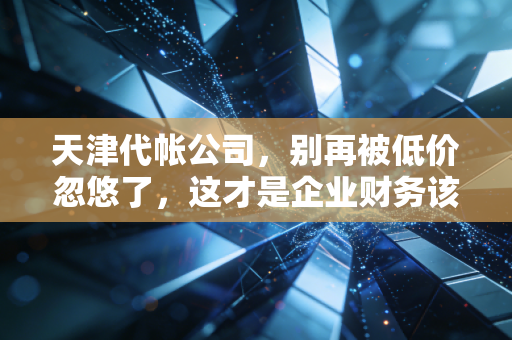 天津代帐公司,别再被低价忽悠了,这才是企业财务该有的样子