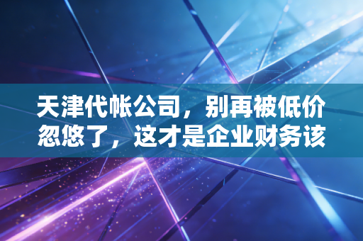 天津代帐公司，别再被低价忽悠了，这才是企业财务该有的样子