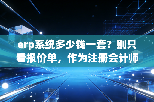 erp系统多少钱一套?别只看报价单,作为注册会计师我给你算笔明白账