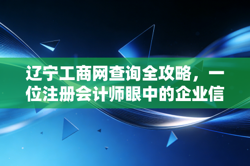 辽宁工商网查询全攻略，一位注册会计师眼中的企业信用与生存智慧