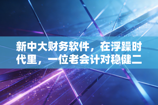 新中大财务软件,在浮躁时代里,一位老会计对稳健二字的深情告白