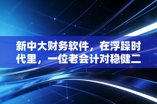 新中大财务软件，在浮躁时代里，一位老会计对稳健二字的深情告白